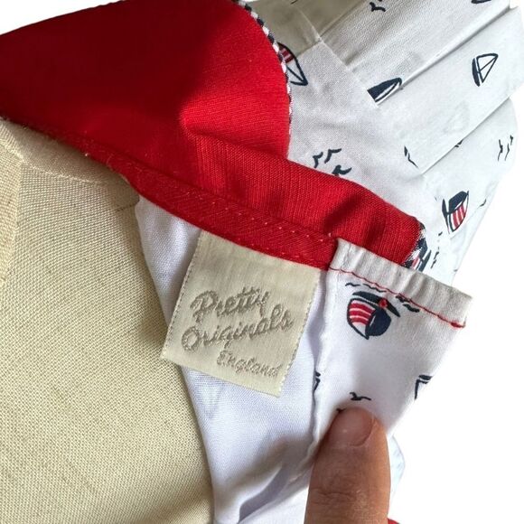 PRETTY ORIGINALS | White | HAND SMOCKED NAVY DRESS - Picture 11 of 13